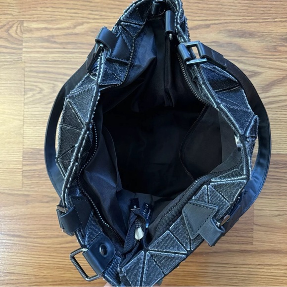 ❌ SOLD ❌ Vintage Issey Miyake Bao Bao Bag Black Distressed Denim Y2K *No Shoulde - Picture 7 of 13